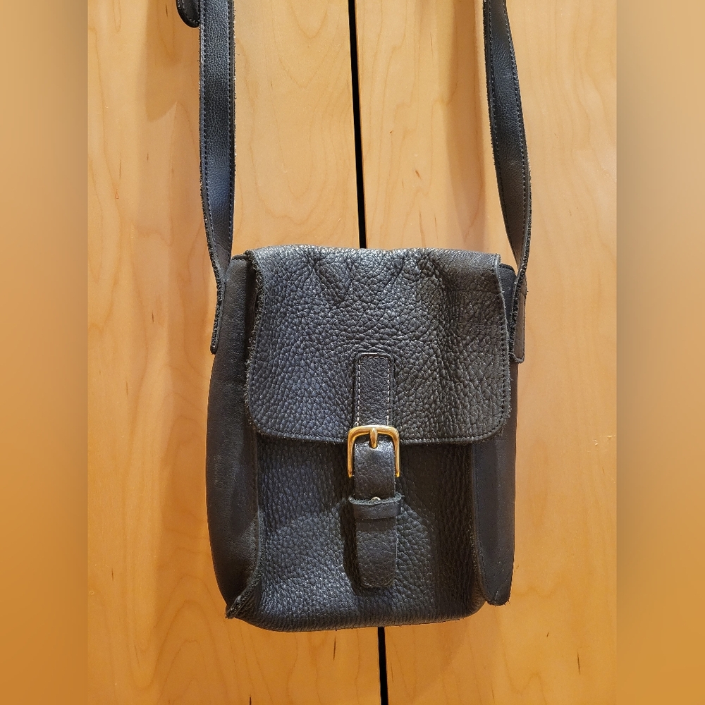 Black Leather Crossbody